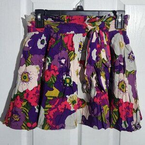 Y2K Multicolored Floral Mini Skirt